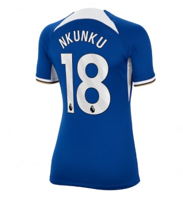 Chelsea Christopher Nkunku #18 Primera Equipación Mujer 2023-24 Manga Corta